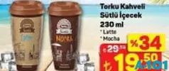 TORKU KAHVELİ SÜTLÜ İÇECEK LATTE/MOCHA 230 ML